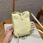 Fortok Hermes Kelly Jump Jaune Milton Swift Leather Silver Hardware 18*14.5*6cm  - 6