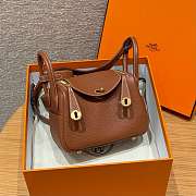 Fortok Hermes Lindy 19 Gold Clemence Leather Gold Hardware 19*13*9.5cm  - 1