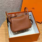 Fortok Hermes Lindy 19 Gold Clemence Leather Gold Hardware 19*13*9.5cm  - 3
