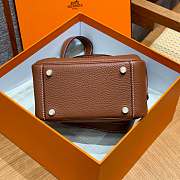 Fortok Hermes Lindy 19 Gold Clemence Leather Gold Hardware 19*13*9.5cm  - 2