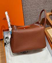 Fortok Hermes Lindy 26 Gold Clemence Leather Silver Hardware 26*18*12cm - 6
