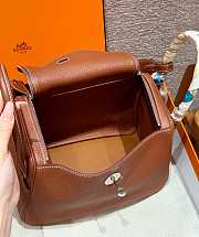 Fortok Hermes Lindy 26 Gold Clemence Leather Silver Hardware 26*18*12cm - 5