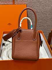 Fortok Hermes Lindy 26 Gold Clemence Leather Silver Hardware 26*18*12cm - 4