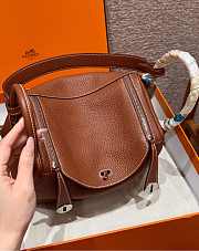 Fortok Hermes Lindy 26 Gold Clemence Leather Silver Hardware 26*18*12cm - 3