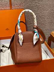 Fortok Hermes Lindy 26 Gold Clemence Leather Silver Hardware 26*18*12cm - 2