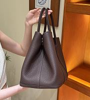 Fortok Hermès Garden Party 36 Bag Rouge Negonda Leather Silver Hardware 36*26*17cm - 5