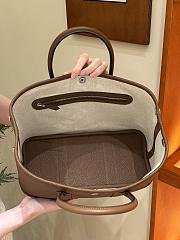Fortok Hermès Garden Party 30 Bag Alezan Negonda Leather Silver Hardware 30*21*13cm - 4
