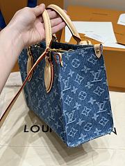 Fortok Louis Vuitton OnTheGo PM Denim M14633 25×11×19cm - 4