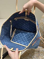 Fortok Louis Vuitton Neverfull Denim 33×16×29cm - 4