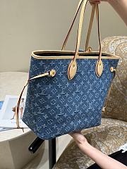 Fortok Louis Vuitton Neverfull Denim 25×0.5×15cm - 4