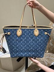 Fortok Louis Vuitton Neverfull Denim 25×0.5×15cm - 3