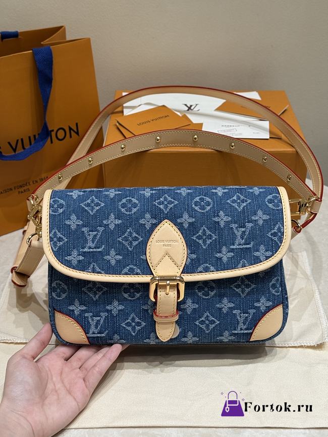 Fortok Louis Vuitton Diane Denim 24*15*9cm - 1