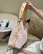 Fortok Louis Vuitton Pink Denim Carryall Bag 31×15×42cm - 6