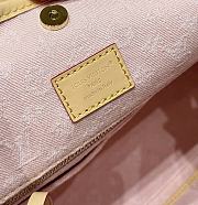 Fortok Louis Vuitton Pink Denim Carryall Bag 31×15×42cm - 5