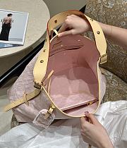 Fortok Louis Vuitton Pink Denim Carryall Bag 31×15×42cm - 3