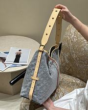 Fortok Louis Vuitton Blue Denim Carryall Bag 31×15×42cm - 6