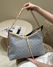 Fortok Louis Vuitton Blue Denim Carryall Bag 31×15×42cm - 3