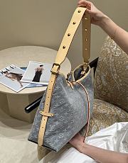 Fortok Louis Vuitton Blue Denim Carryall Bag 31×15×42cm - 2