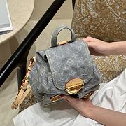 Fortok Louis Vuitton Venice Monogram Blue Denim Backpack 26×7×24cm - 5