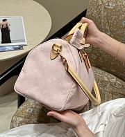 Fortok Louis Vuitton Speedy Soft 30 Pink Denim 21×17×30cm - 5