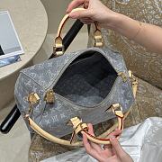 Fortok Louis Vuitton Speedy Soft 30 Blue Denim 21×17×30cm  - 5