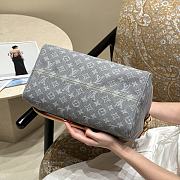 Fortok Louis Vuitton Speedy Soft 30 Blue Denim 21×17×30cm  - 3