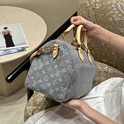 Fortok Louis Vuitton Speedy Soft 30 Blue Denim 21×17×30cm  - 2