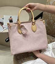 Fortok Louis Vuitton OnTheGo Pink Denim 32×26×15cm - 1