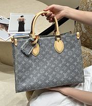 Fortok Louis Vuitton OnTheGo Blue Denim 32×26×15cm - 1