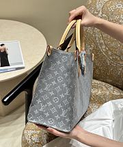 Fortok Louis Vuitton OnTheGo Blue Denim 32×26×15cm - 5
