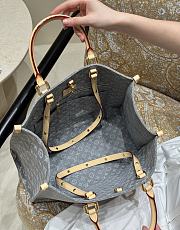 Fortok Louis Vuitton OnTheGo Blue Denim 32×26×15cm - 3