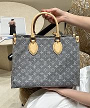 Fortok Louis Vuitton OnTheGo Blue Denim 32×26×15cm - 2