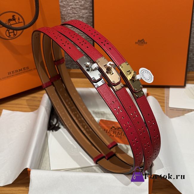 Fortok Hermès Kelly 18 belt Red 18mm/ 60-100cm - 1