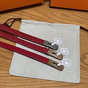 Fortok Hermès Kelly 18 belt Red 18mm/ 60-100cm - 3