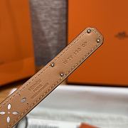 Fortok Hermès Kelly 18 belt Red 18mm/ 60-100cm Silver Hardware - 5