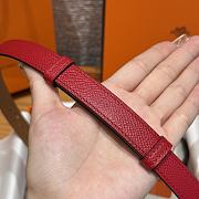 Fortok Hermès Kelly 18 belt Red 18mm/ 60-100cm Rose Gold Hardware - 2