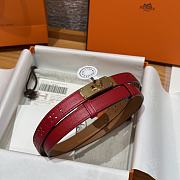 Fortok Hermès Kelly 18 belt Red 18mm/ 60-100cm Gold Hardware - 1