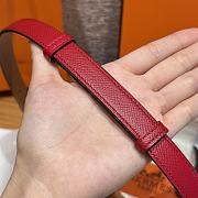 Fortok Hermès Kelly 18 belt Red 18mm/ 60-100cm Gold Hardware - 5