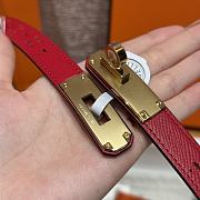 Fortok Hermès Kelly 18 belt Red 18mm/ 60-100cm Gold Hardware - 3