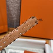 Fortok Hermès Kelly 18 belt White 18mm/ 60-100cm Silver Hardware - 3