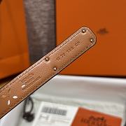 Fortok Hermès Kelly 18 belt White 18mm/ 60-100cm Rose Gold Hardware - 2