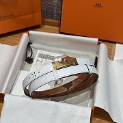 Fortok Hermès Kelly 18 belt White 18mm/ 60-100cm Gold Hardware - 1