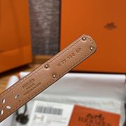 Fortok Hermès Kelly 18 belt White 18mm/ 60-100cm Gold Hardware - 3