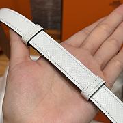 Fortok Hermès Kelly 18 belt White 18mm/ 60-100cm Gold Hardware - 2