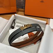 Fortok Hermès Kelly 18 belt Grey 18mm/ 60-100cm Gold Hardware - 1
