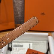 Fortok Hermès Kelly 18 belt Grey 18mm/ 60-100cm Gold Hardware - 3