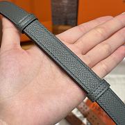 Fortok Hermès Kelly 18 belt Grey 18mm/ 60-100cm Gold Hardware - 6