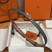 Fortok Hermès Kelly 18 belt Grey 18mm/ 60-100cm Rose Gold Hardware - 5
