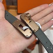 Fortok Hermès Kelly 18 belt Grey 18mm/ 60-100cm Rose Gold Hardware - 3