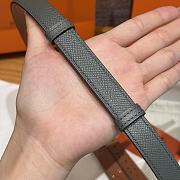 Fortok Hermès Kelly 18 belt Grey 18mm/ 60-100cm Rose Gold Hardware - 2